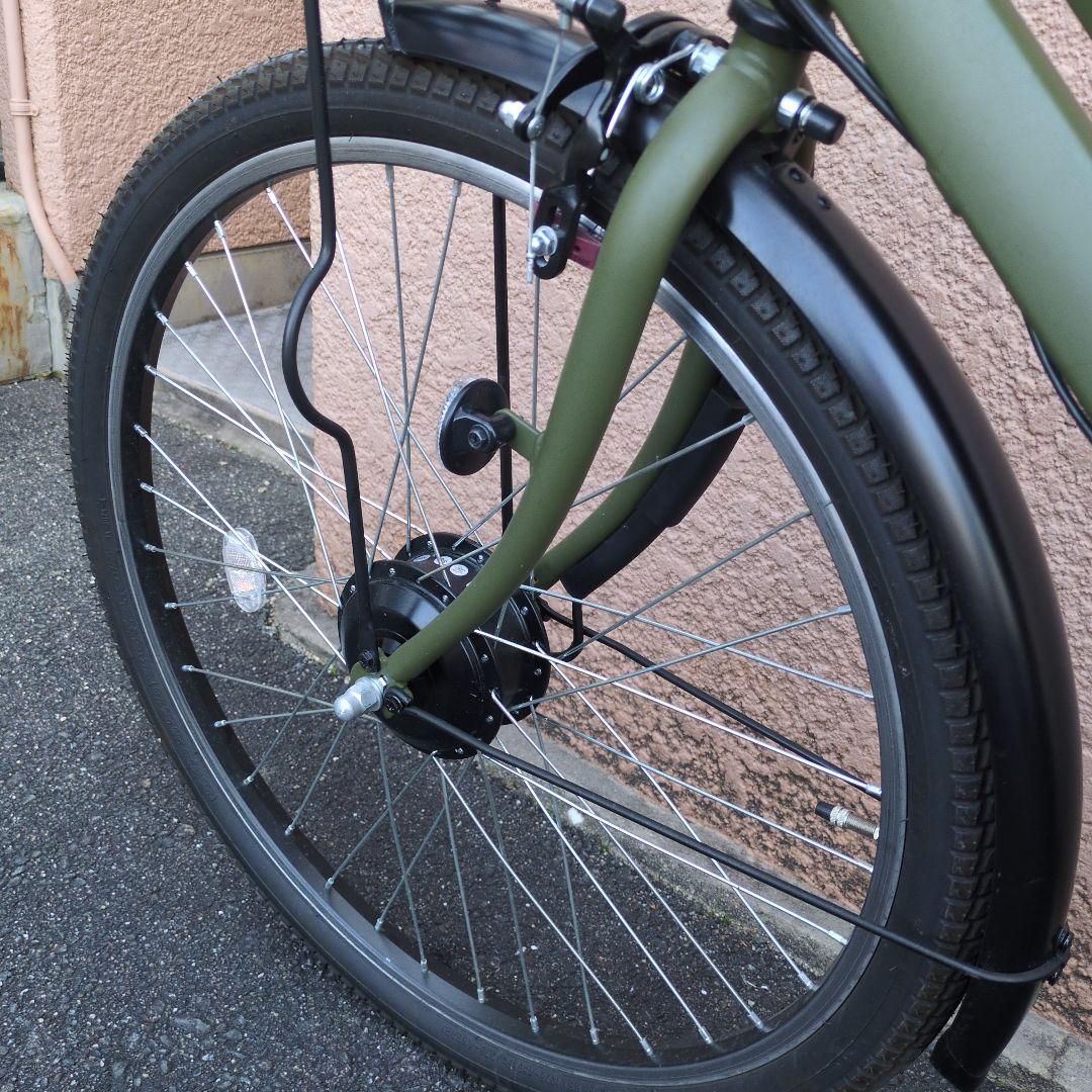 電動アシスト自転車 シティタイプ マットグリーン
