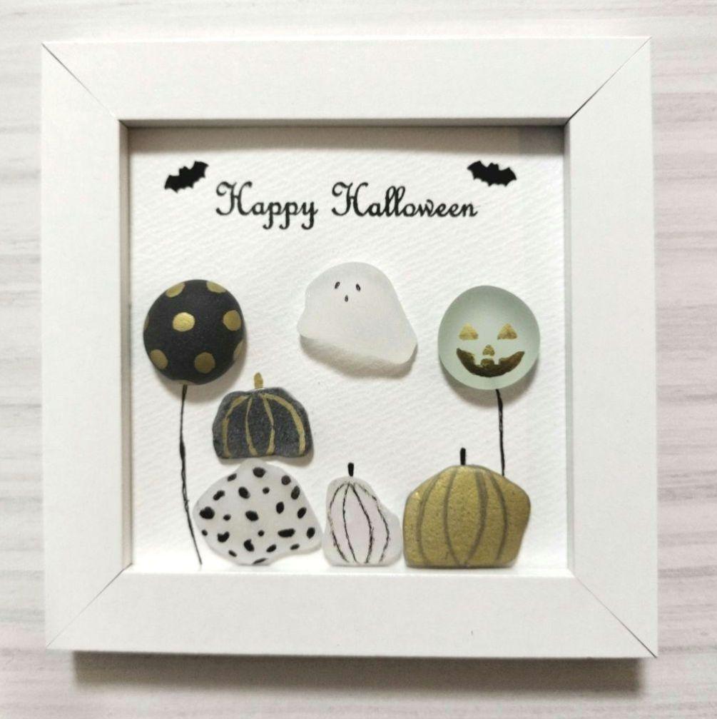 ゆきんこシーグラスアート　ハロウィン　7点セット