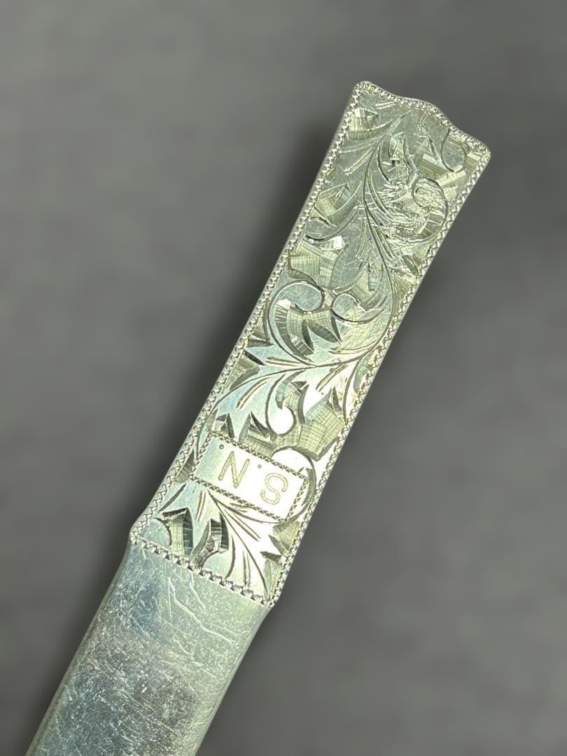 STERLING SILVER刻印　ペーパーナイフ　手彫　銀製　重量約23g