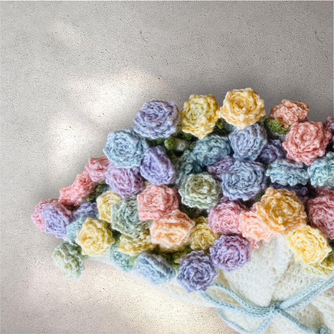 花束ブランケット　レインボーローズ