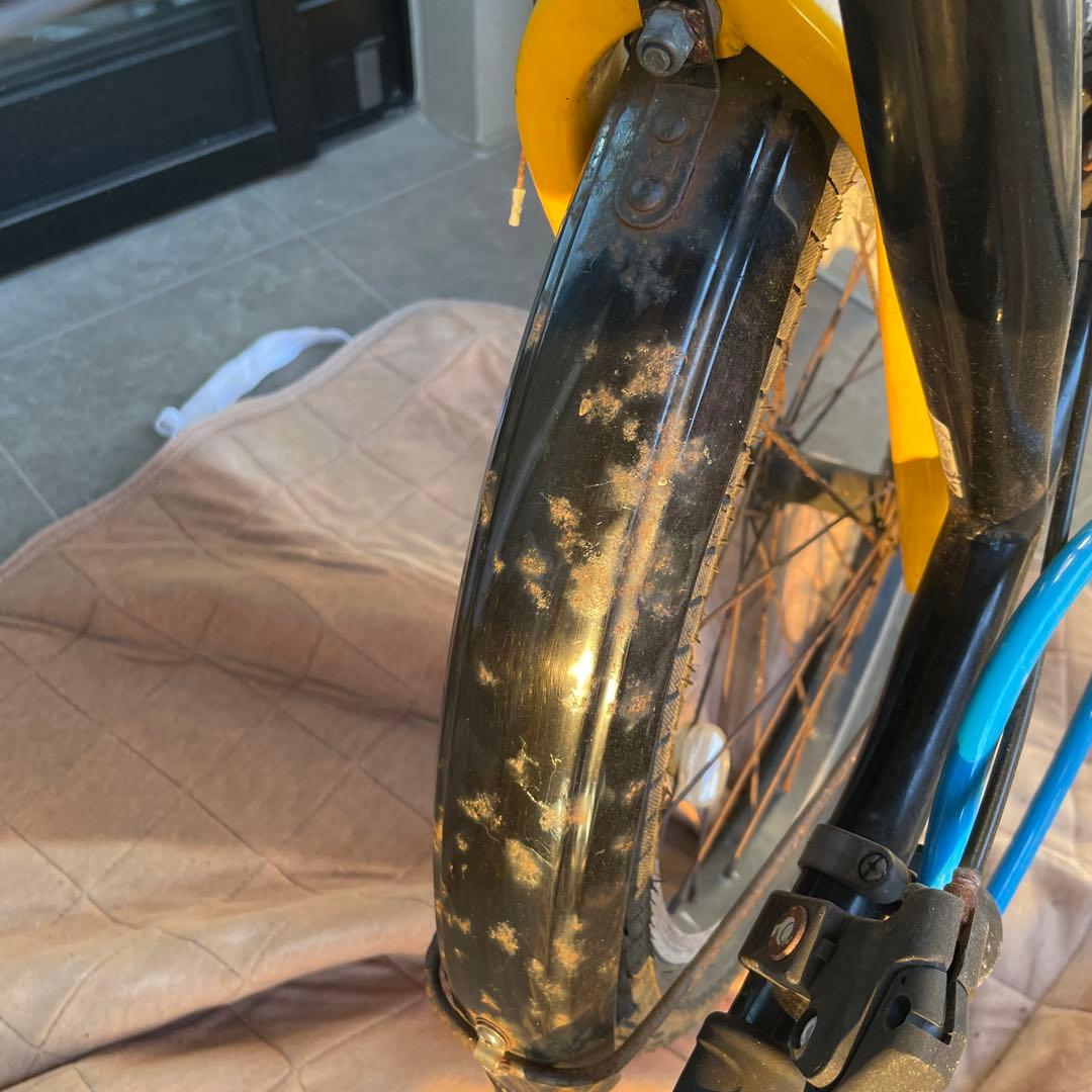 【ジャンク品】ハマー　折りたたみ自転車　イエロー　黄色