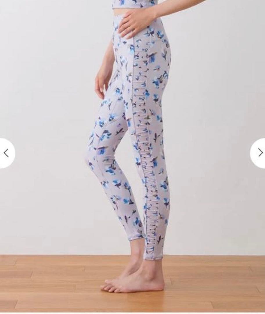 SUKALA ヨガウェア 花柄プリント XSサイズ ローズプリント ライラック