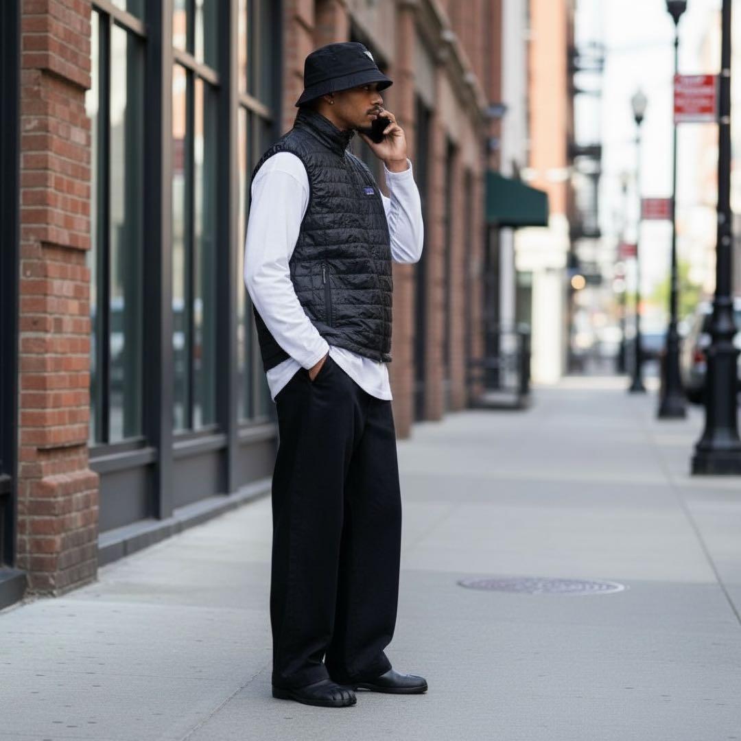 【w887】Patagonia ナノパフ ベスト プリマロフト ブラック テック