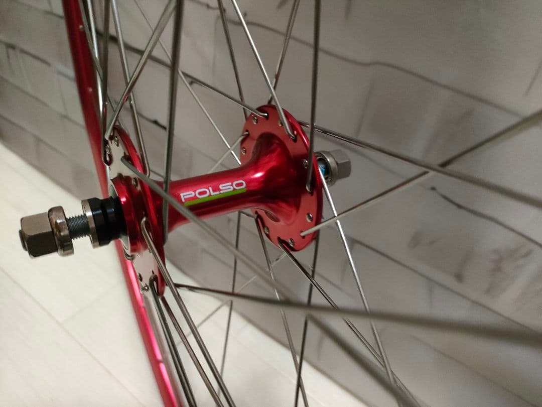 ピスト 700C 前後ホイール 車輪 XR-240 レッド 新品未使用