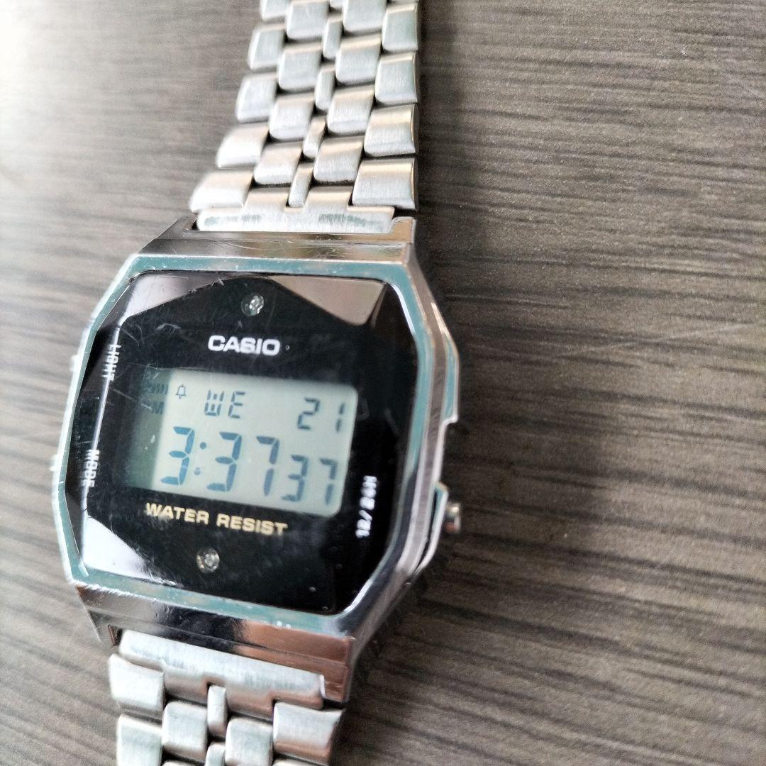 CASIO チープカシオ A159W　天然ダイヤ付き メンズ腕時計