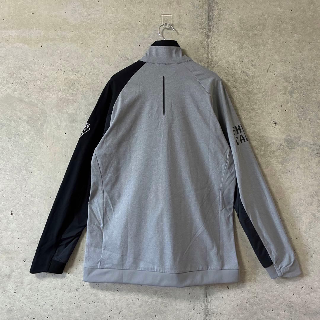 OAKLEY ゴルフウェア ジャケット ブルゾン ジップ 刺繍 グレー 2XL