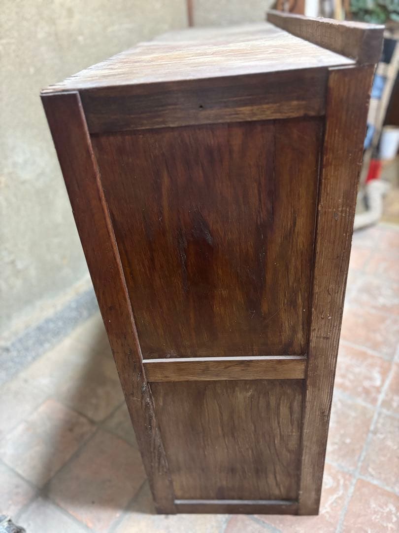 古家具　アンティーク　ガラス戸収納棚 飾り棚　商品棚