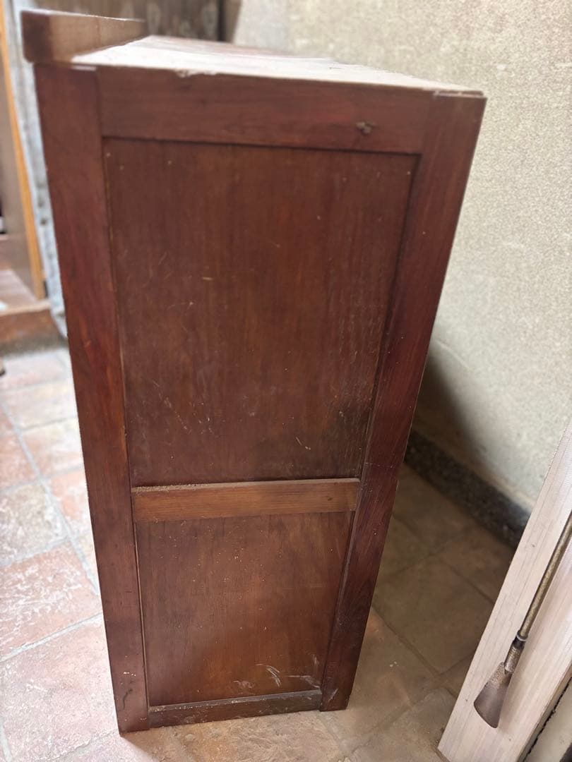 古家具　アンティーク　ガラス戸収納棚 飾り棚　商品棚