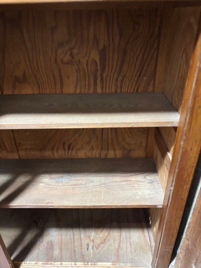 古家具　アンティーク　ガラス戸収納棚 飾り棚　商品棚