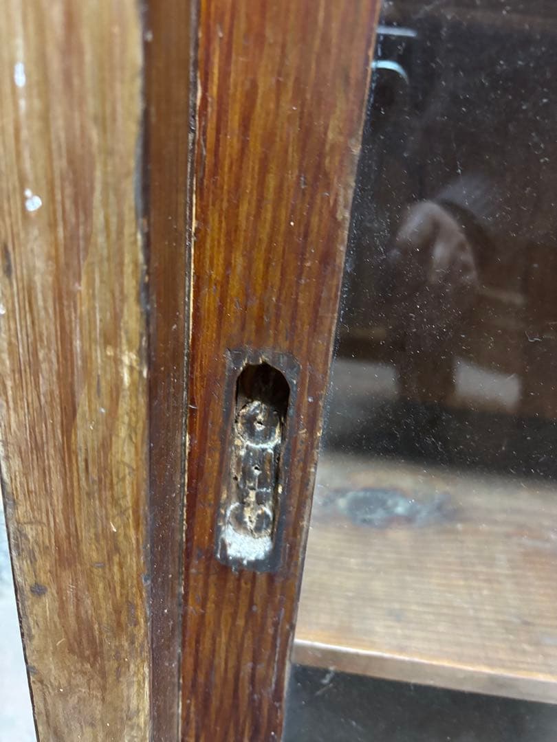 古家具　アンティーク　ガラス戸収納棚 飾り棚　商品棚