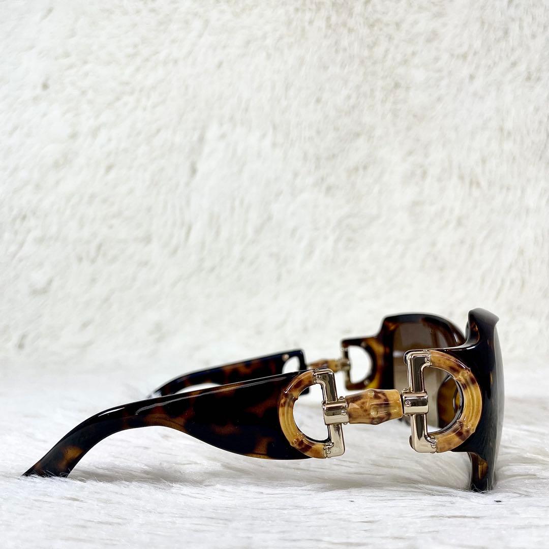 極美品　GUCCI　GG2969　ホースビット　バンブー　べっ甲柄フレーム