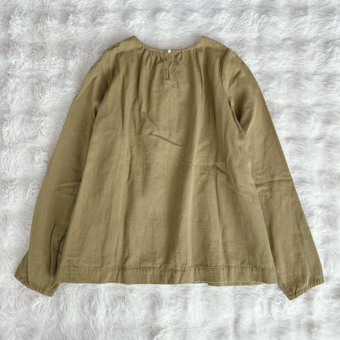 45R★コットン　フリル　ブラウス　カットソー　長袖