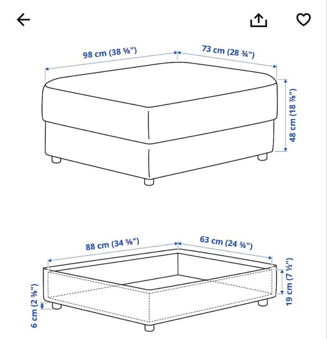 VIMLE ヴィムレ オットマン グンナレドミディアムグレー
