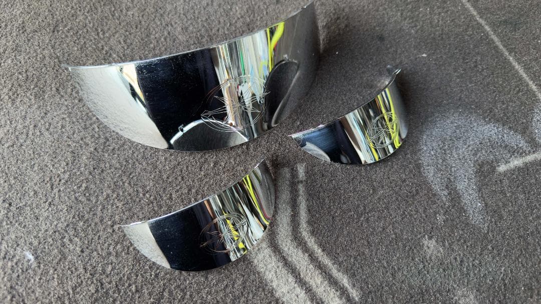 ドラッグスター1100　ヘッドライトバイザー　フォグ　3個セット