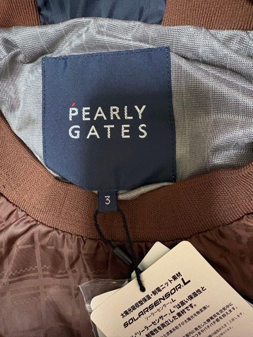 新品 パーリーゲイツ タフレックス スニード サイズ3 ブラウン 蓄熱 ブルゾン