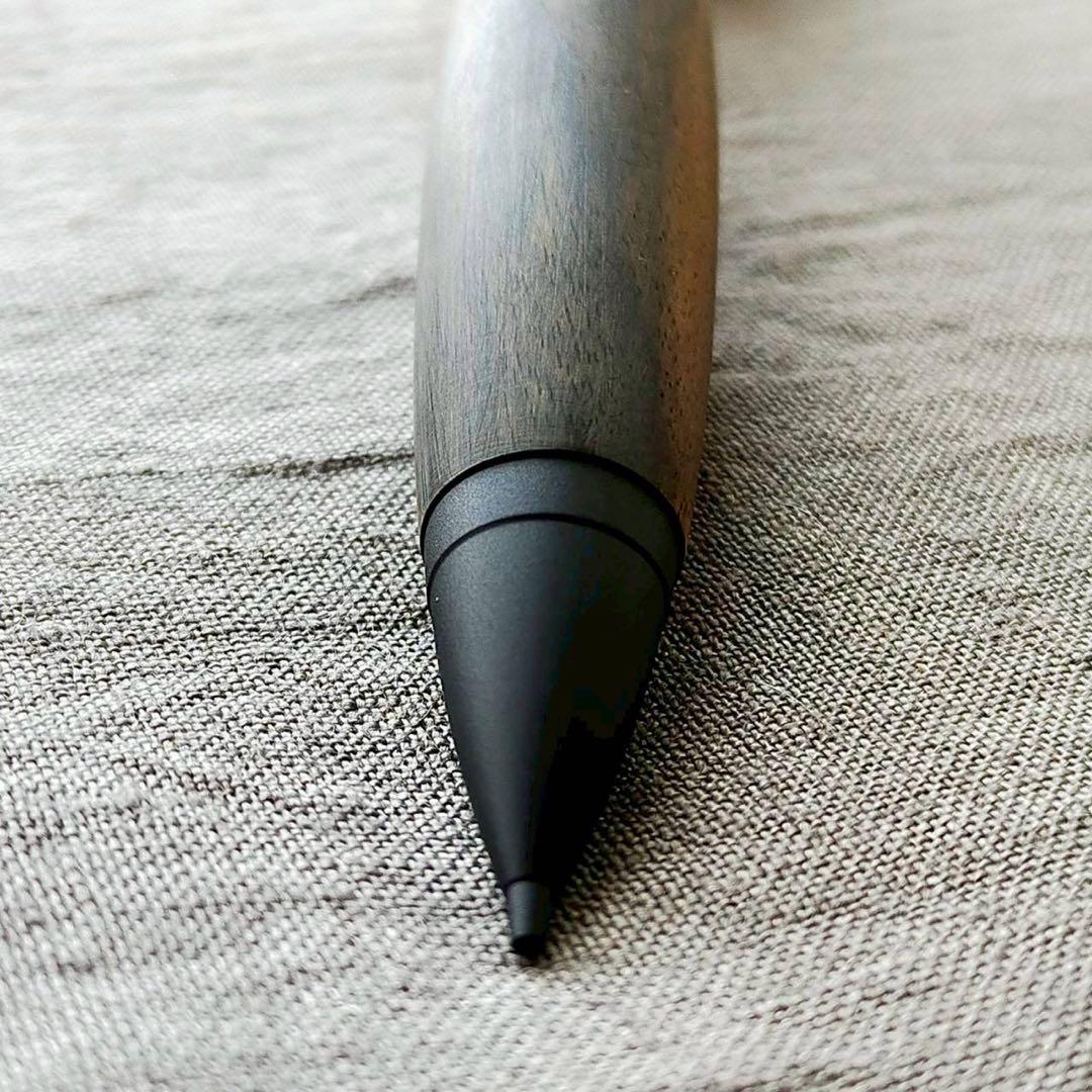 青黒檀　孔雀杢　ハンドメイド　木軸シャープペン　0.5mm　天然木　ブラック