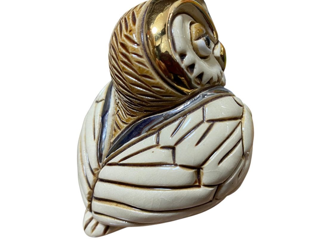 フクロウ　リアコナダ　フクロウ　置物　金色フクロウ　開運　商売繁盛