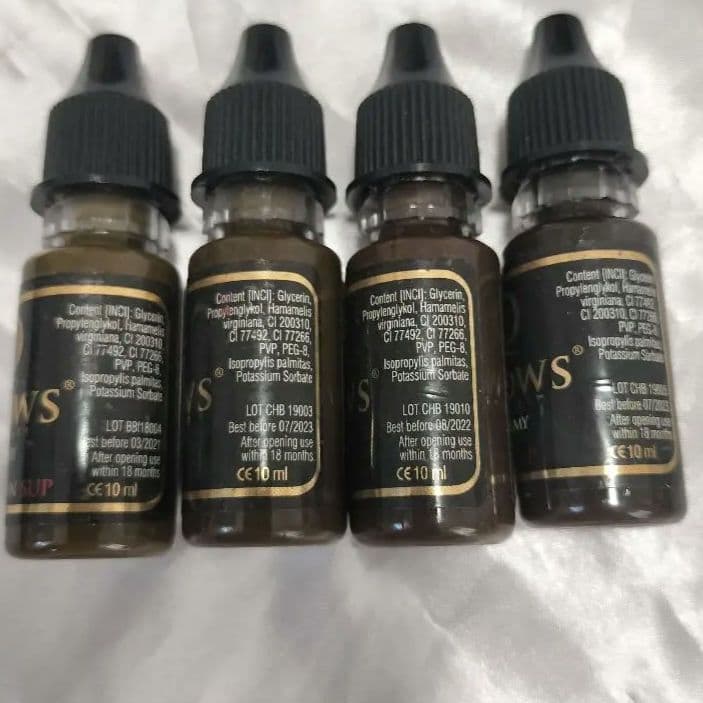 眉アートメイク色素 フィブロウ　Phibrows ブラウン4色　残6割