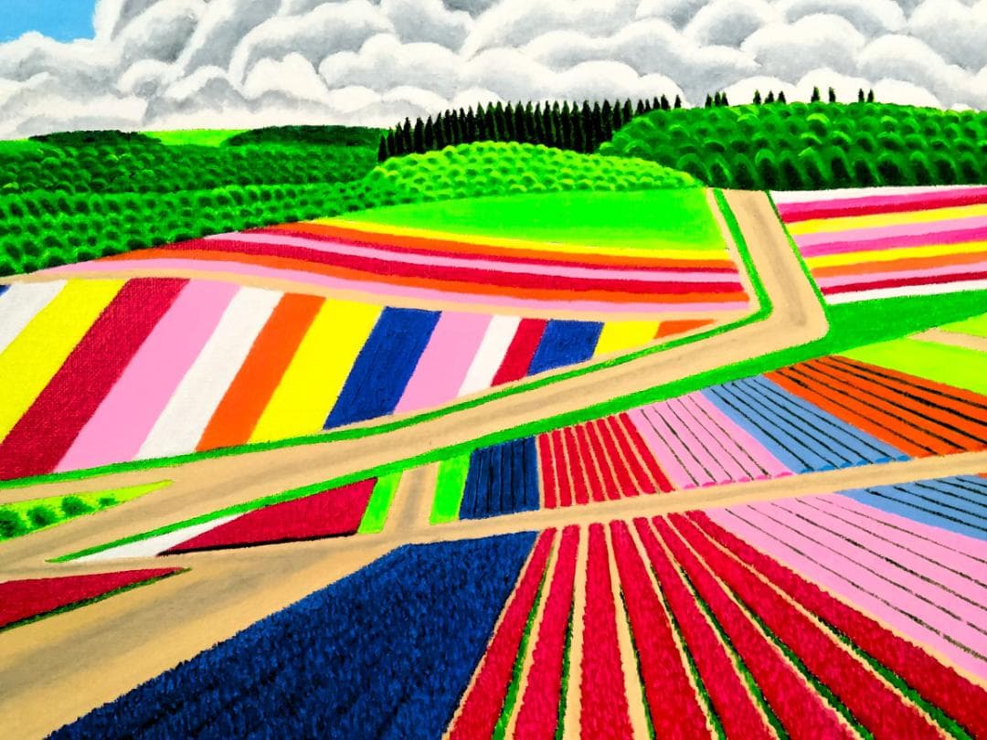 ★美瑛・四季彩の丘・肉筆油彩画・F6キャンバス