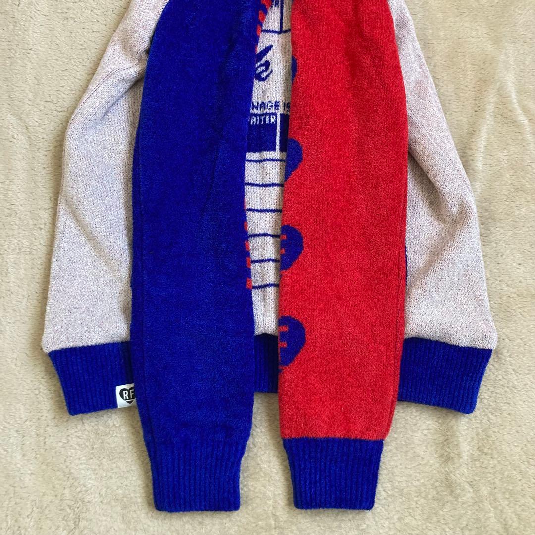 極美品 マークアンドロナ 近年 防風 裏地付 セーター スニード 配色切替ニット