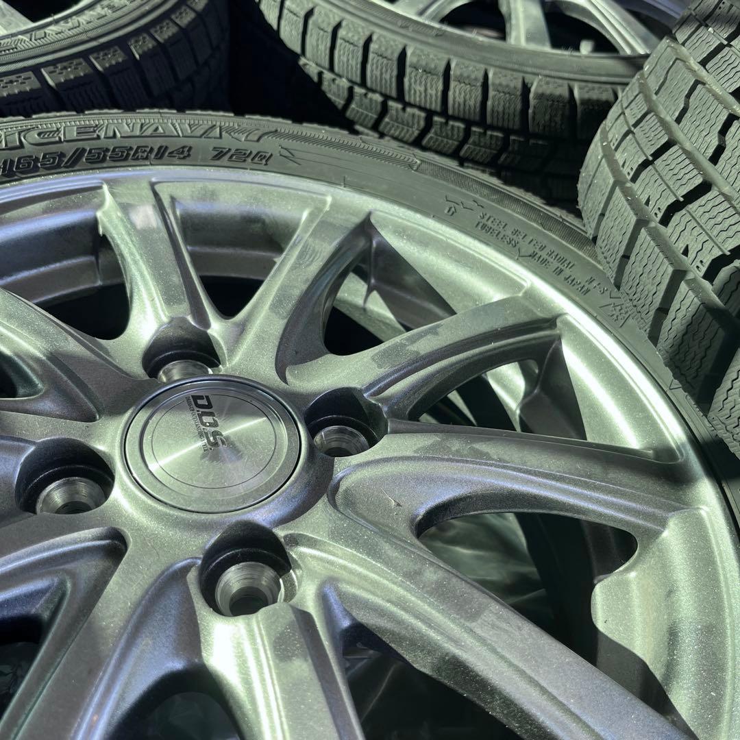 【美品】2024年製スタッドレスタイヤ14インチ ホイールセット｜引取り値引あり