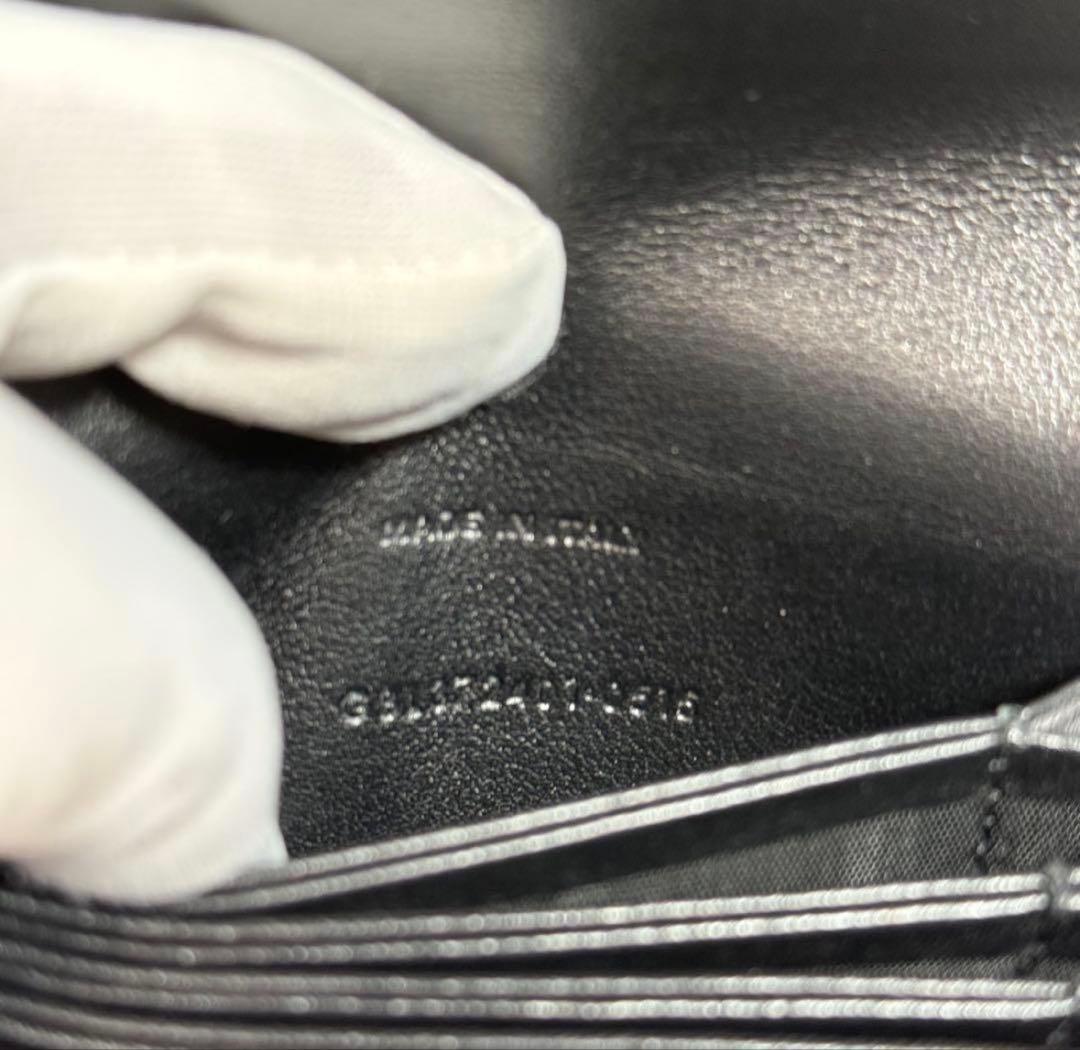 SAINT LAURENT ブラックレザー名刺入れ