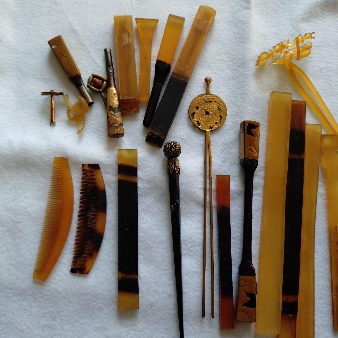 アンティーク　簪　櫛　鼈甲調