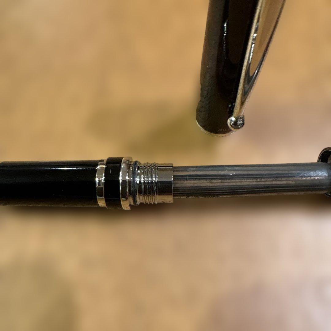 美品　グランセ　ルビーレッド　マーブル　万年筆 細字　１４Ｋ