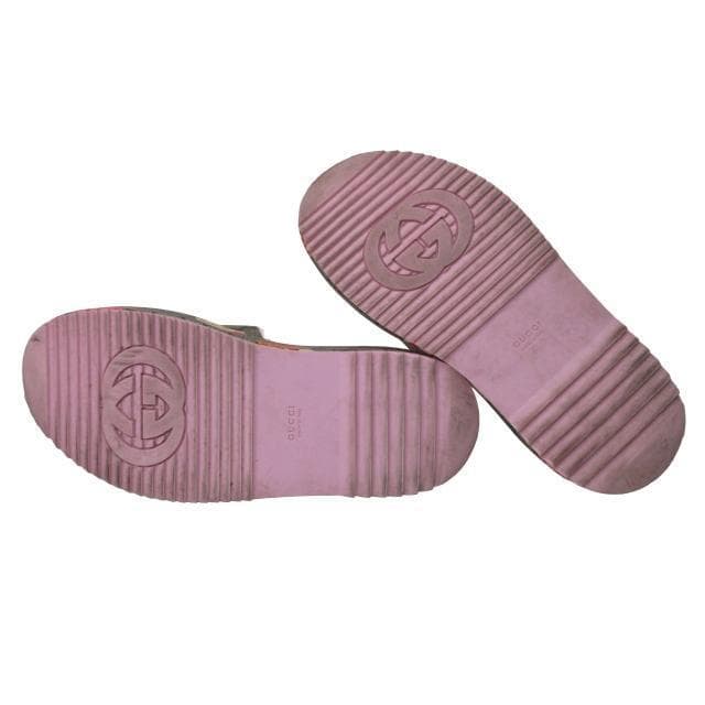 美品 GUCCI グッチ レ ポム プラットフォームサンダル ピンク 38