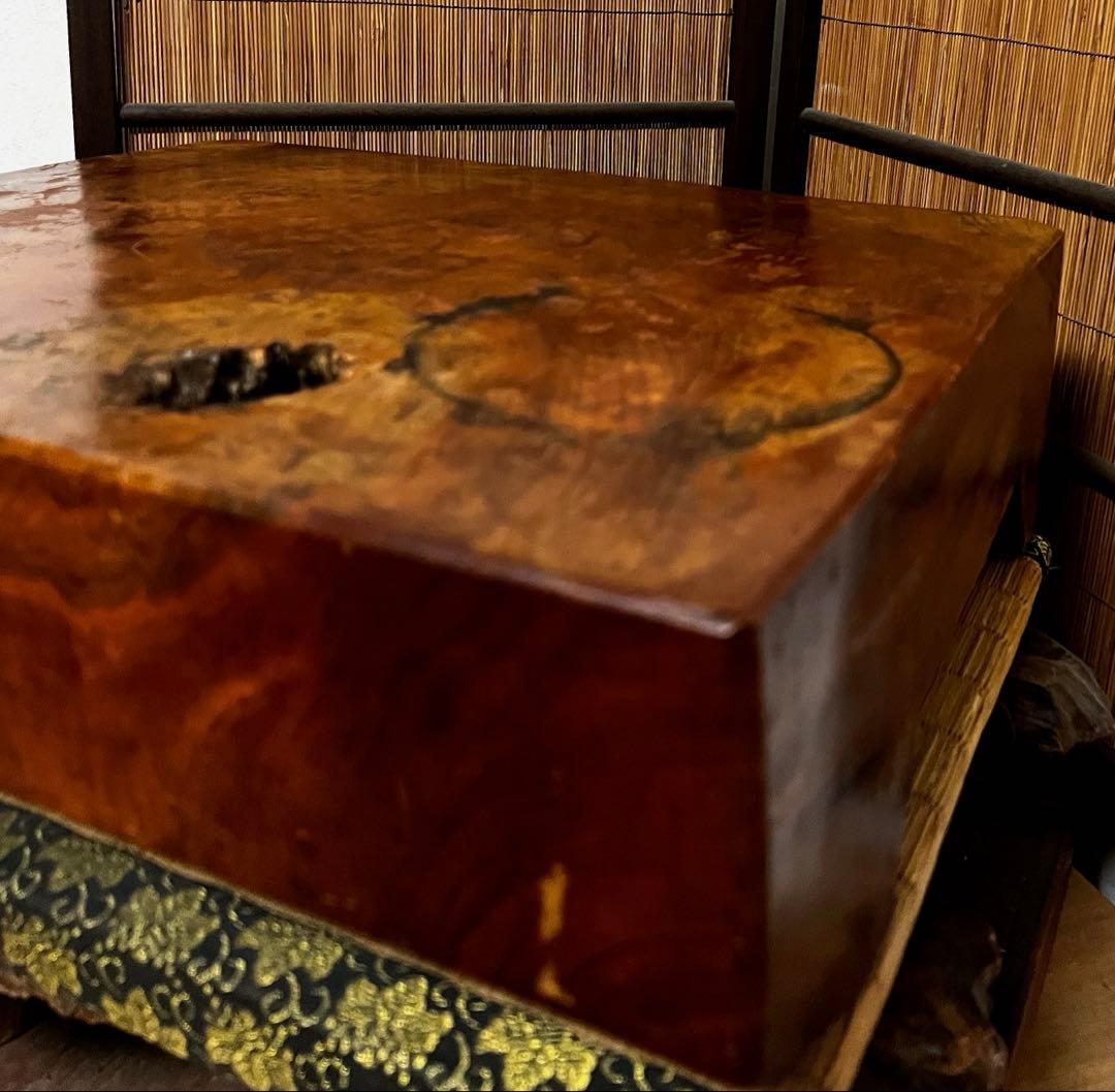 時代 無垢 超重量級 13.6㎏ 古木 刳抜彫り 花台 香台 盆栽台 特価中