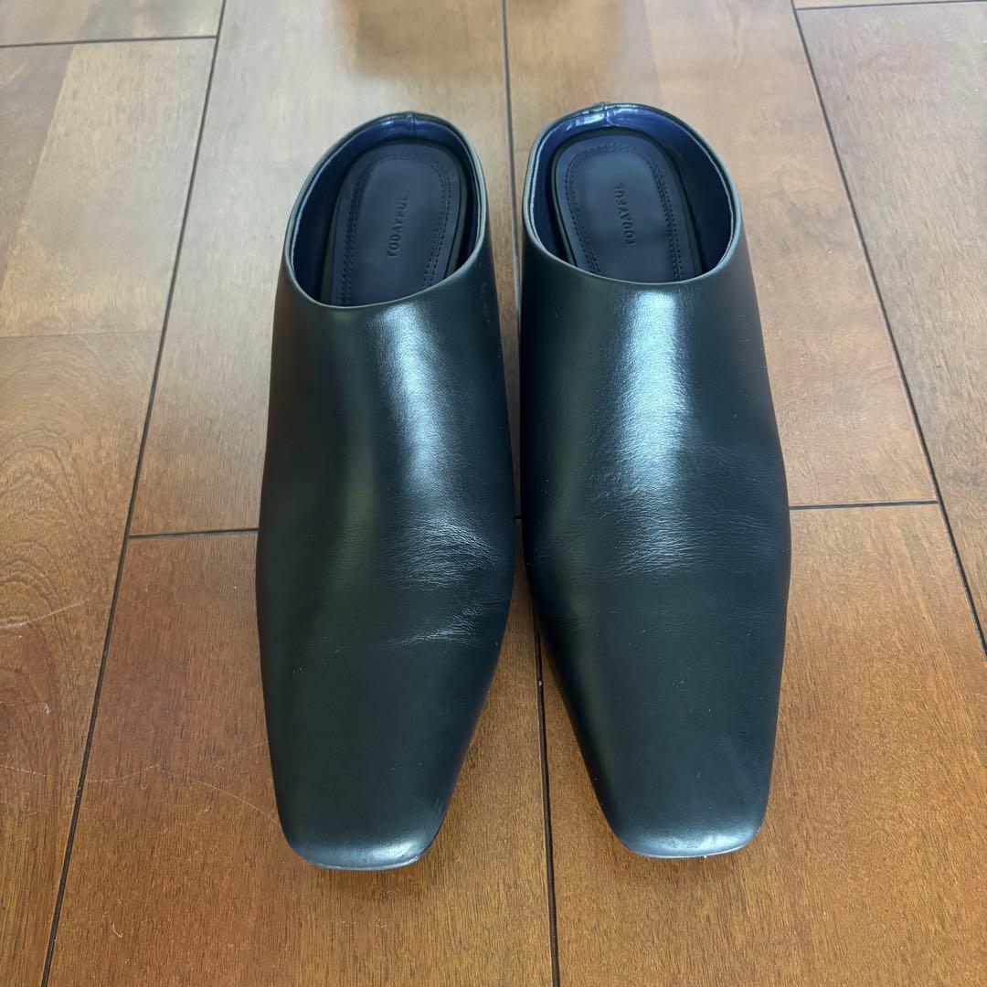 【todayful】 Squaretoe Leather Sabot 38