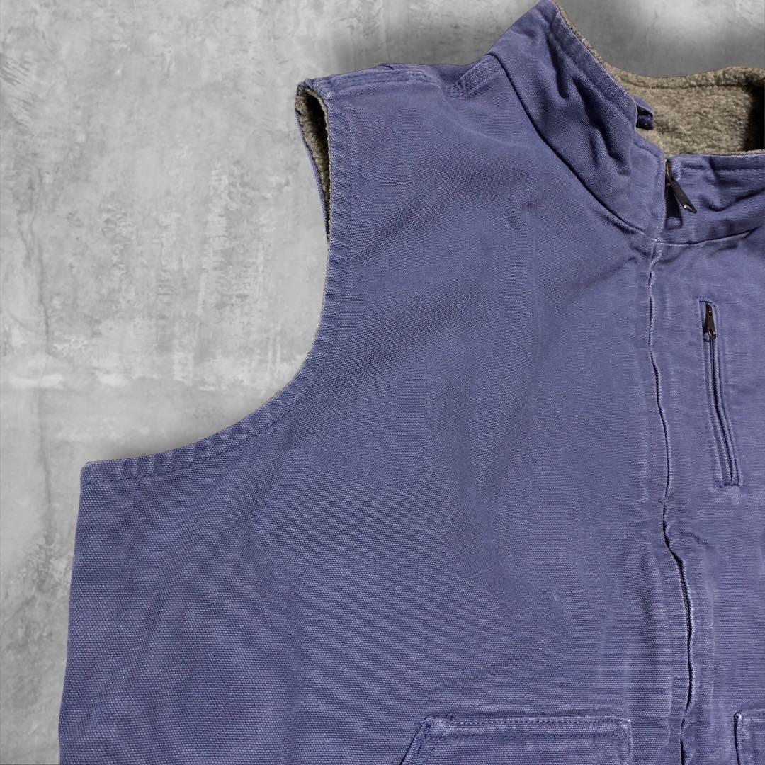 Carhartt 裏ボア ダックベスト くすみパープル メンズL相当 USA生地