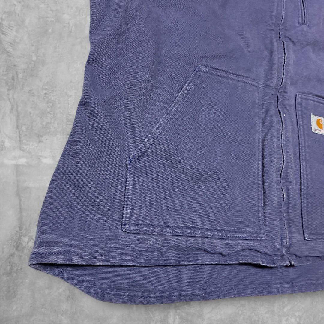 Carhartt 裏ボア ダックベスト くすみパープル メンズL相当 USA生地