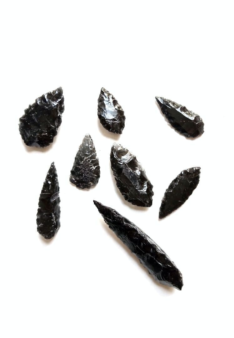 資料 ❑ 石器 サンプル セット 370s 黒曜石　❒ 模写