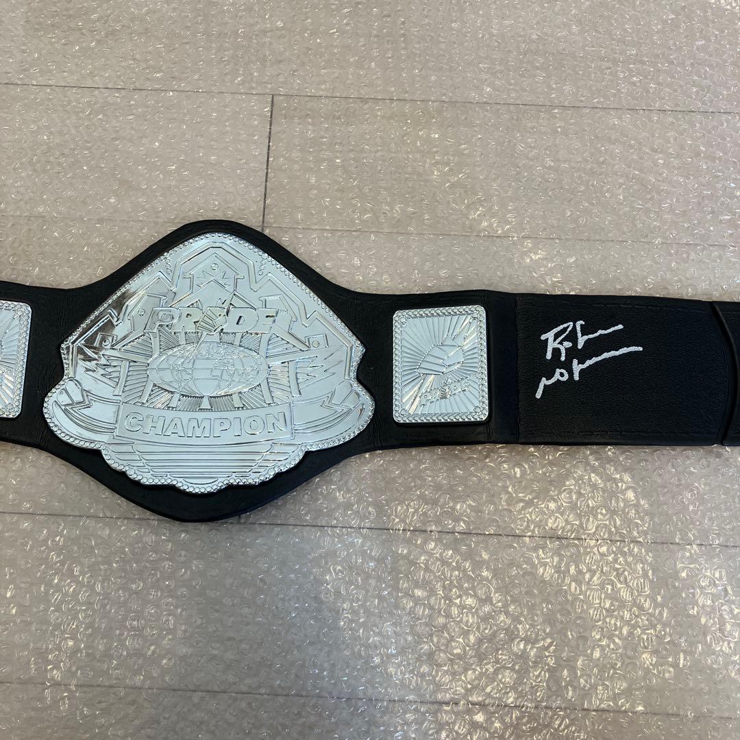 PRIDE チャンピオンベルト フィギュア付き　プロレス　ノゲイラ弟サイン付