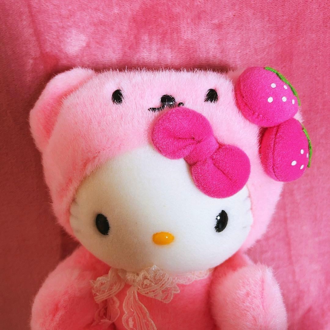 希少レア　ハローキティ　ストロベリーベア　2005年製 平成レトロ　サンリオ
