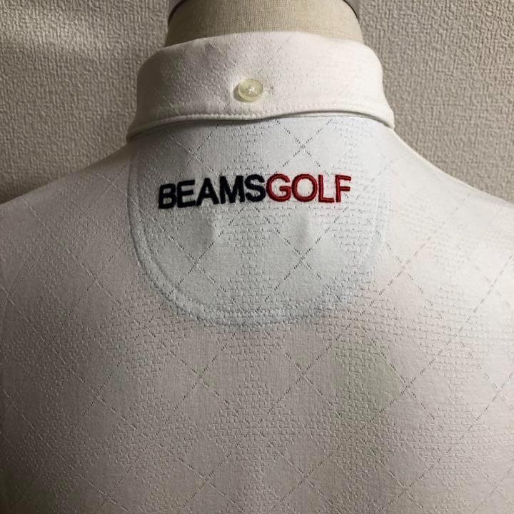 ビームスゴルフ ポロシャツ パープルレーベル ホワイト Mサイズ レディース