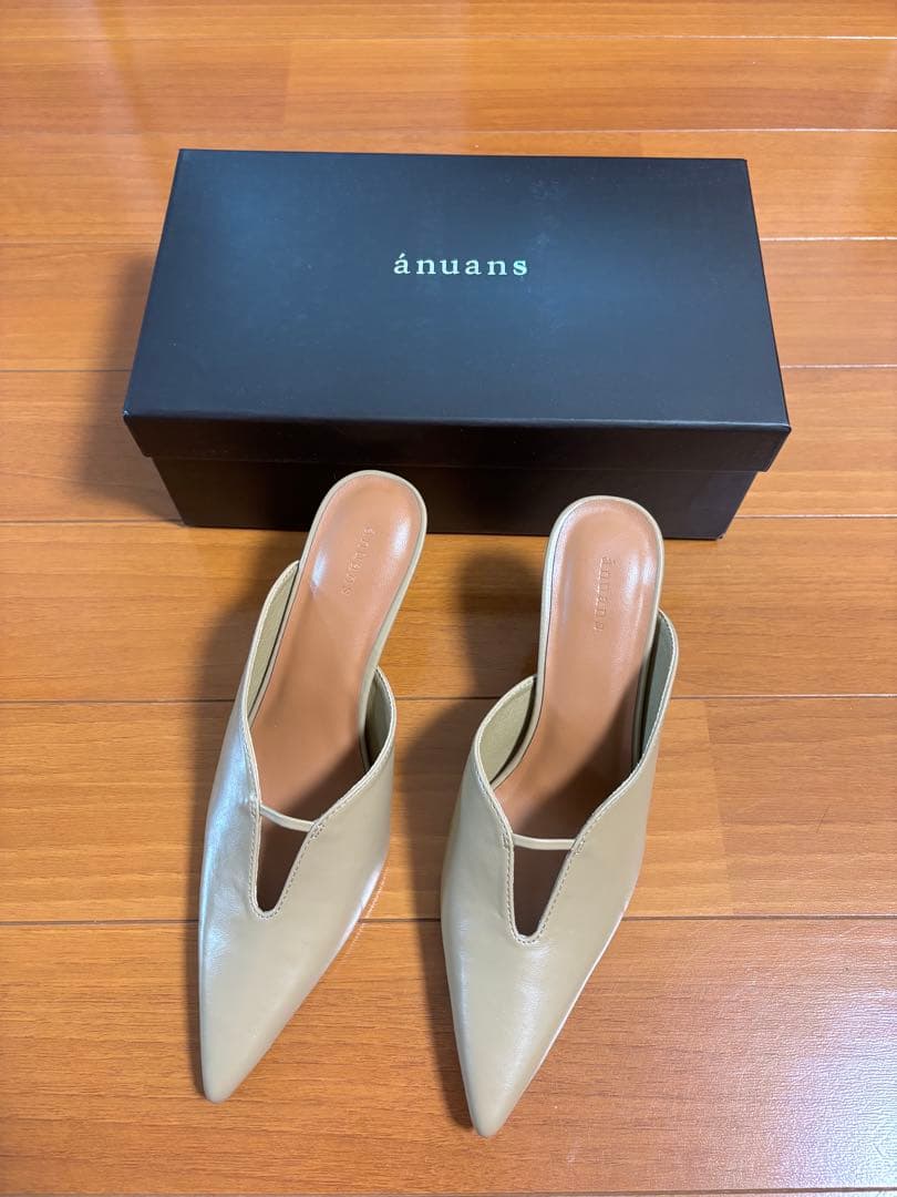 ⭐︎新品⭐︎アニュアンス　ポインテッドミュール　ベージュ　M