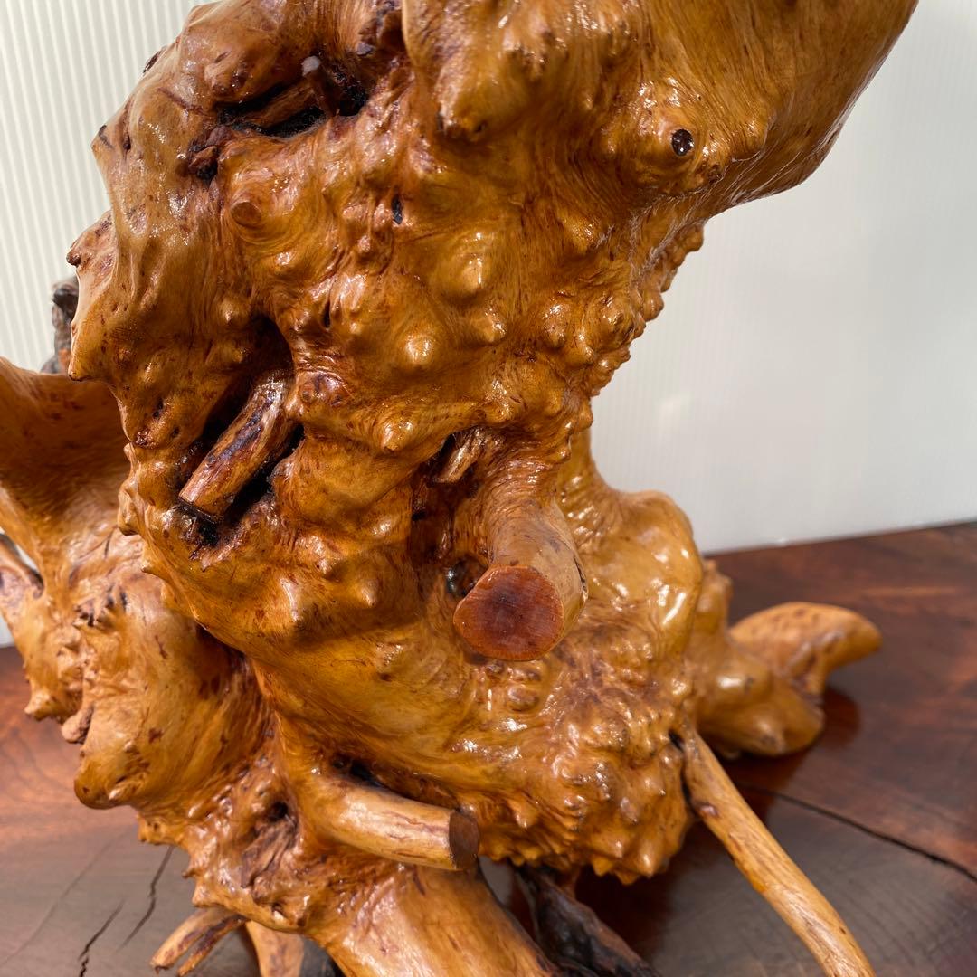 オブジェ　桑の木の置物　天然木　　特上品　木工工芸品　ハンドメイド