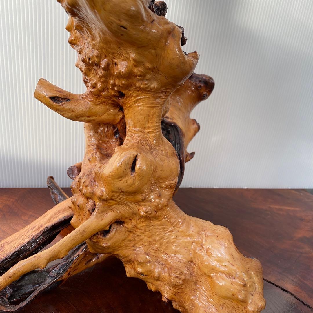 オブジェ　桑の木の置物　天然木　　特上品　木工工芸品　ハンドメイド