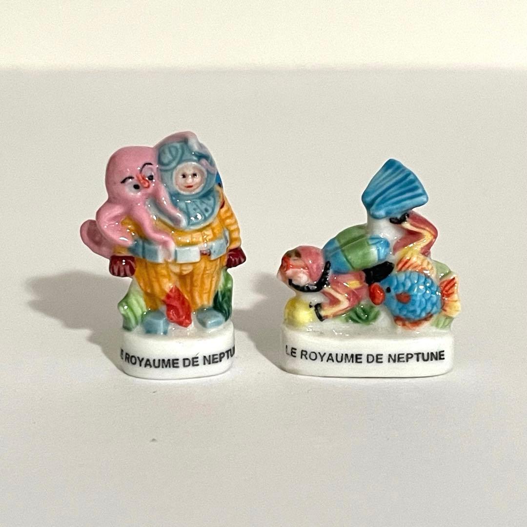 ネプチューン　フェーブ　ヴィンテージ　フランス　陶器　海　人魚　雑貨　イルカ
