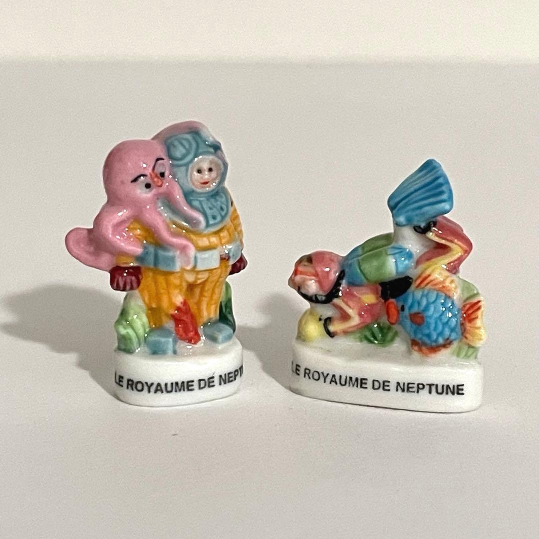 ネプチューン　フェーブ　ヴィンテージ　フランス　陶器　海　人魚　雑貨　イルカ