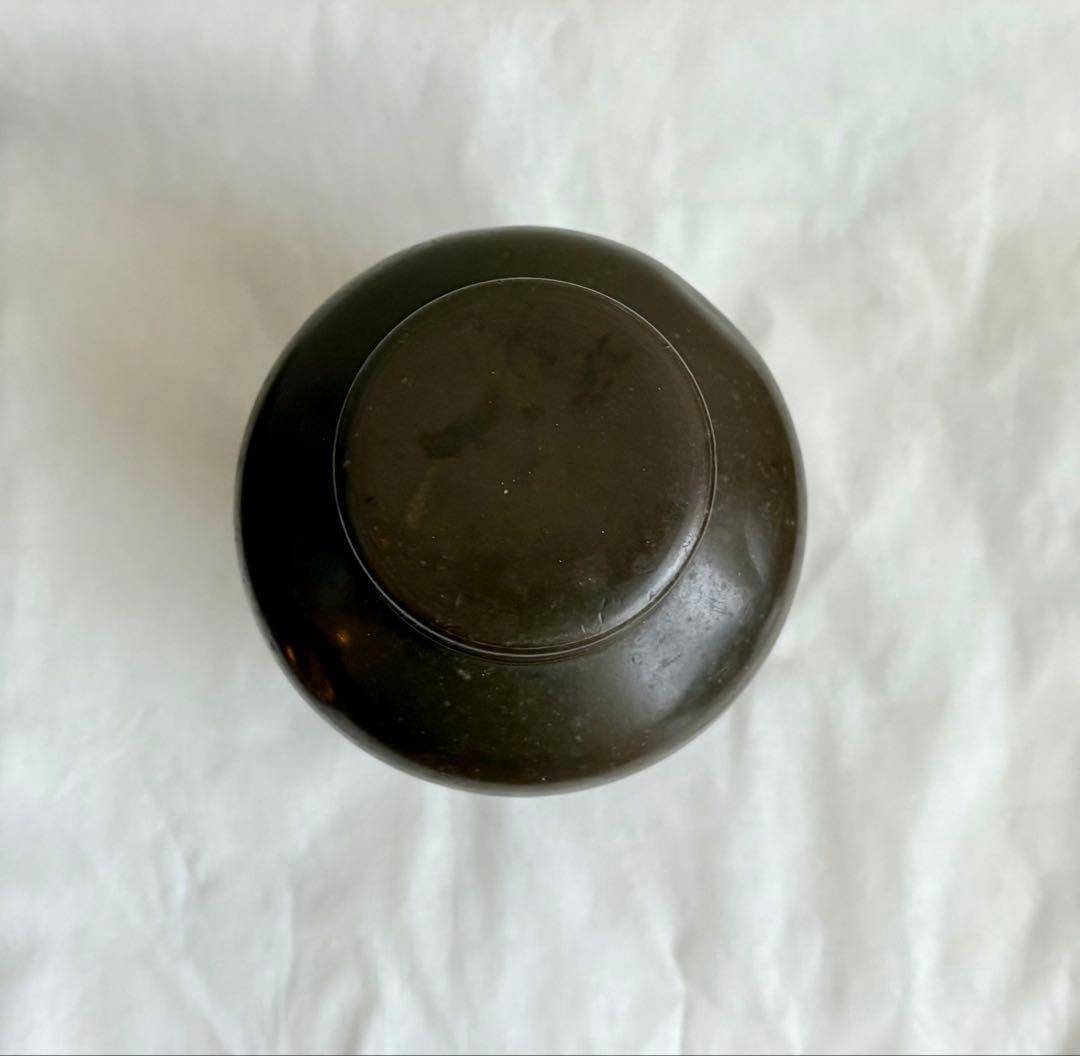 【稀少】　中国古美術　錫製茶罐　在銘「端春」　錫製品　茶道具　錫器　茶器