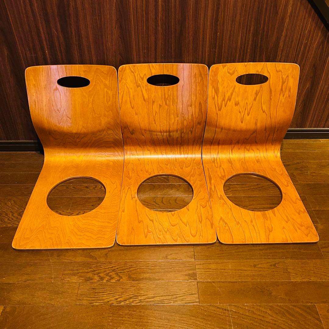 【良品】 曲げ椅子 10脚セット 木製 アンティーク 昭和レトロ