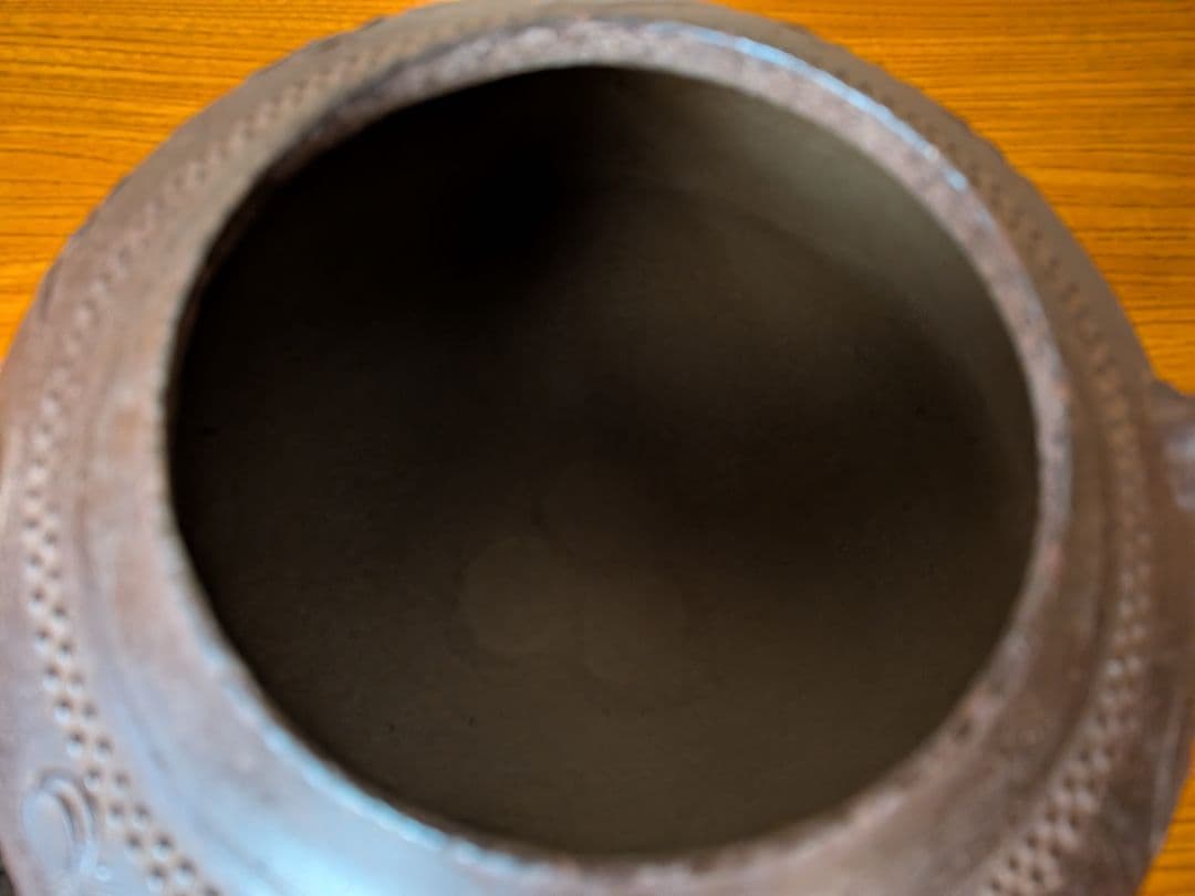 茶道具 天猫作 繰釜口 梅牡丹地紋 大西清右衛門 木箱付き