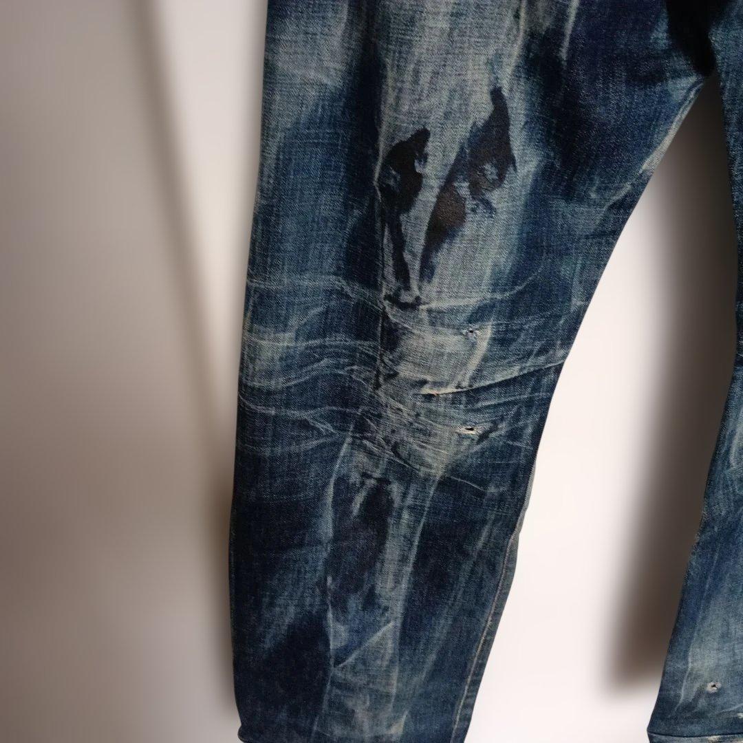 Prps ダメージ加工 ストレートデニム
