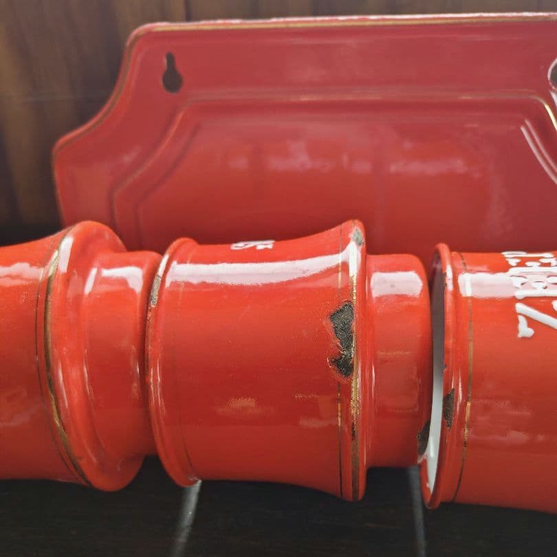 アンティーク　ホーロー　サボンラック　レッド