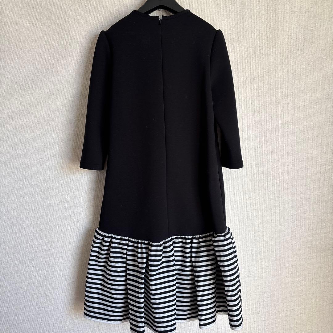 ボーダーズアットバルコニー　ペプラムワンピース　ブラック　タグ付き