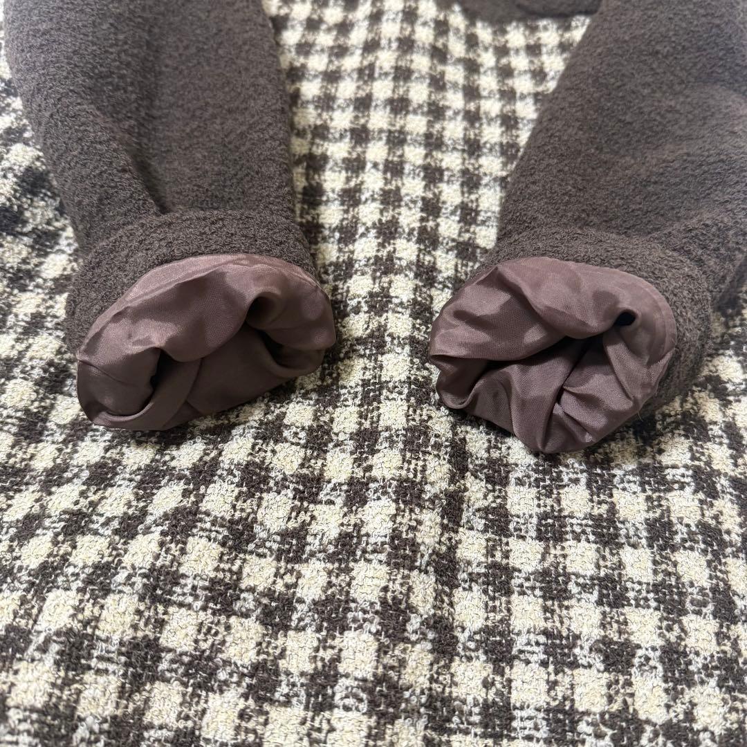 【極美品/希少】Chloe クロエ ウール混 ギンガムチェック ワンピース 40