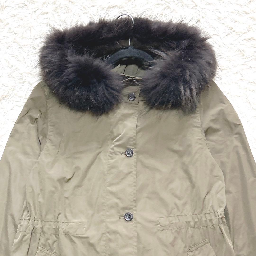 【美品 24AW】23区 マウンテンパーカー モッズコート ラクーン 38